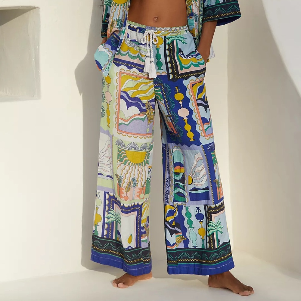 Celandine Linen Wide-Leg Pants